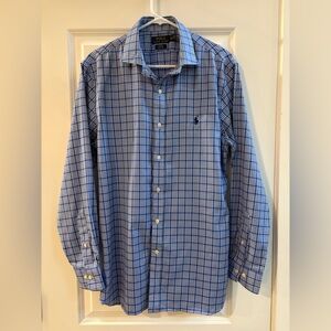 Polo Ralph Lauren Blue Plaid Button Down Shirt